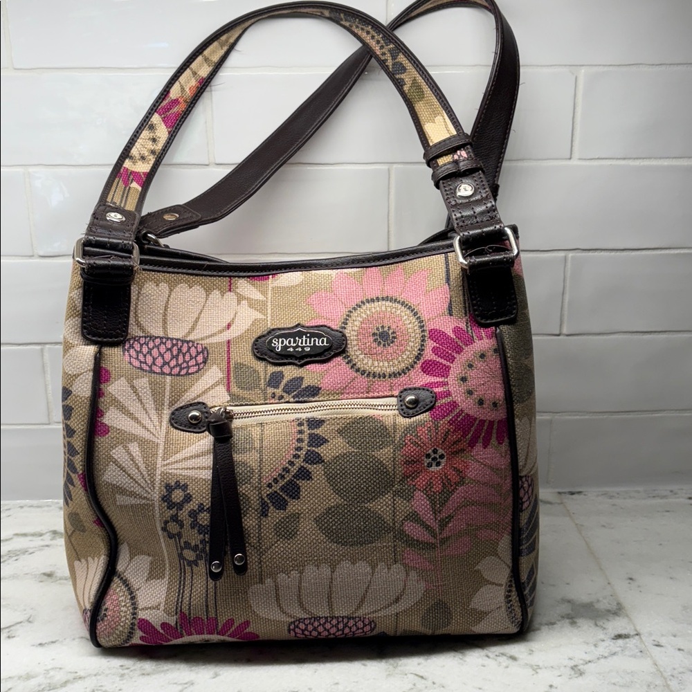 Spartina 449 Floral Canvas Shoulder Bag